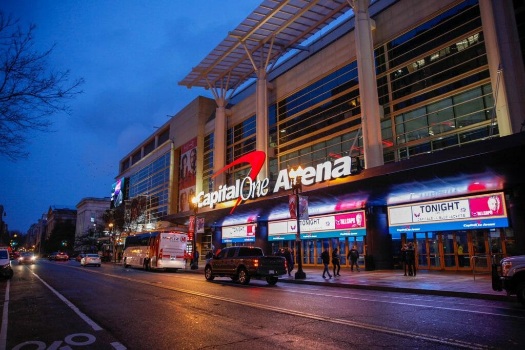 External View of Capital One Arena from F Street NW